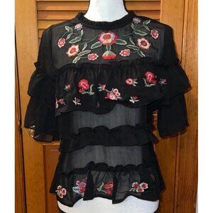 Lulumari Black Blouse — Medium